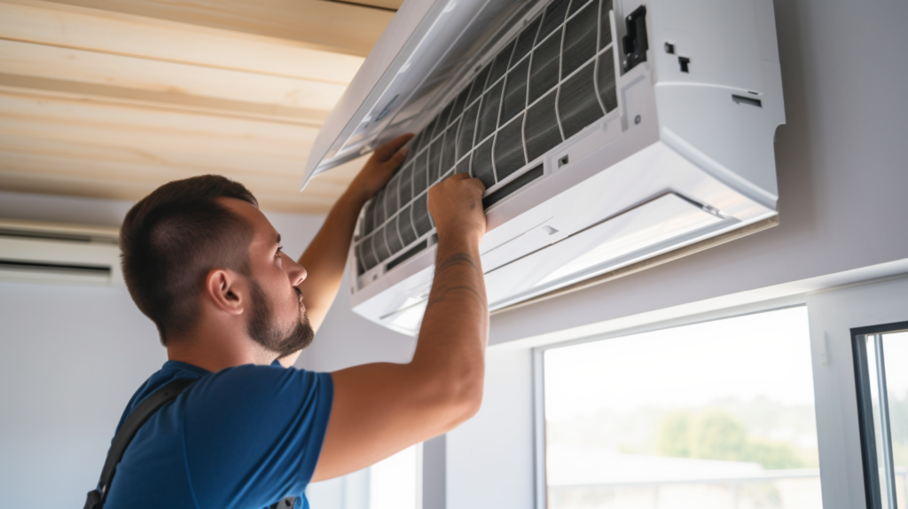 ignatius bitvalley technician repairing air conditioner inside  33613264 2063 465e 80c9 78ebd82b8718